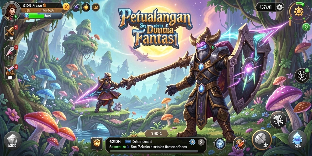 Tampilan gameplay seru di dunia petualangan 62IDN.