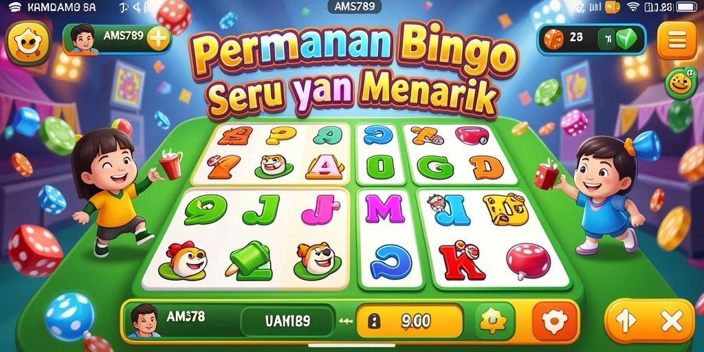 Tampilan gameplay seru dalam aplikasi Bingo AMS789.