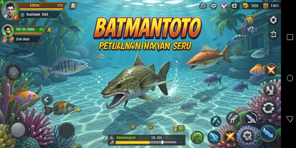 Tampilan gameplay seru dari BATMANTOTO dengan berburu ikan.