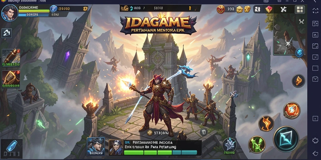 Tampilan gameplay IDAGAME yang seru dan menantang dari perspektif Tower Defense.