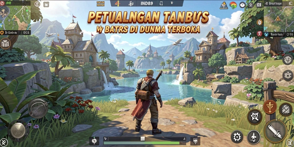 Tampilan gameplay di IND89 dengan petualangan yang seru dan luas.