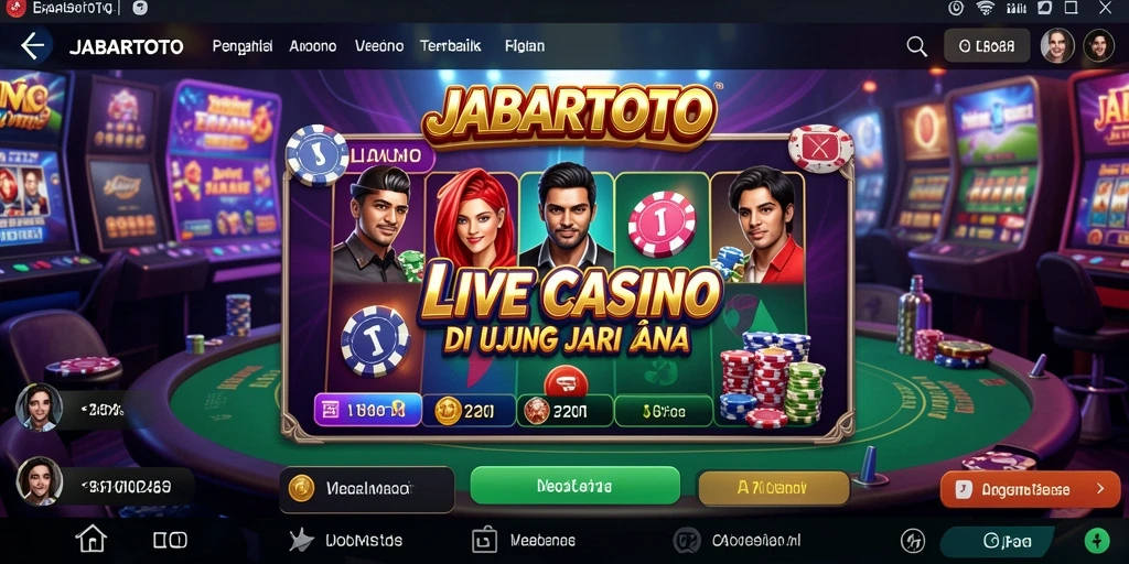 Tampilan gameplay Live Casino yang menarik di JABARTOTO.