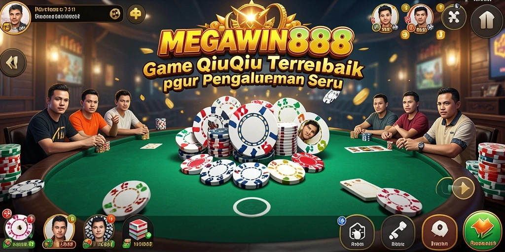 Tampilan menarik dari gameplay QiuQiu di MEGAWIN888.