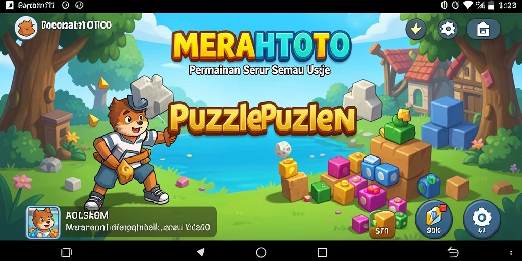 Tampilan gameplay seru dari MERAHTOTO dengan tantangan puzzle.