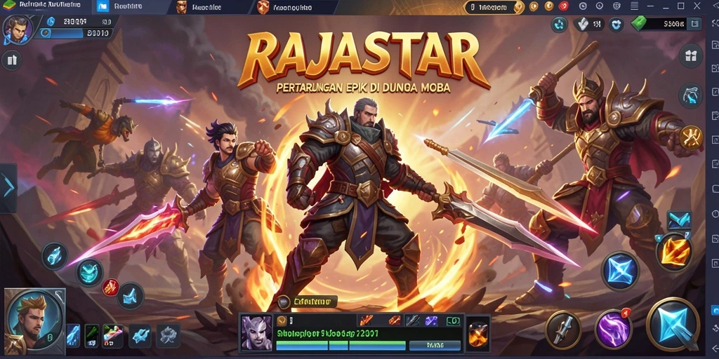 Tampilan gameplay RAJASTAR yang penuh aksi dan strategi.