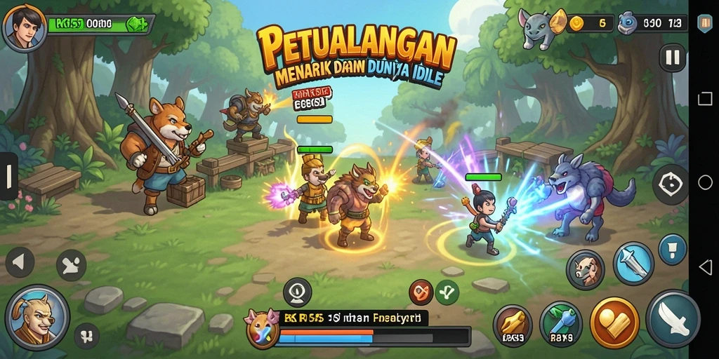 Tampilan gameplay RK55 dengan karakter dan lingkungan yang menarik.