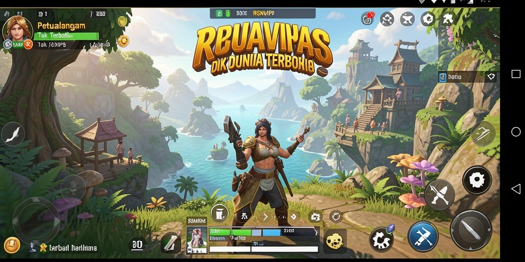 Screenshot gameplay RSNVIP8 menampilkan petualangan epik di dunia terbuka.