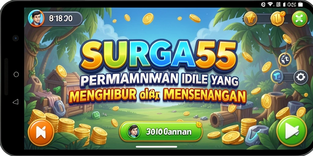 Tampilan gameplay SURGA55 dengan karakter dan sumber daya yang menarik.